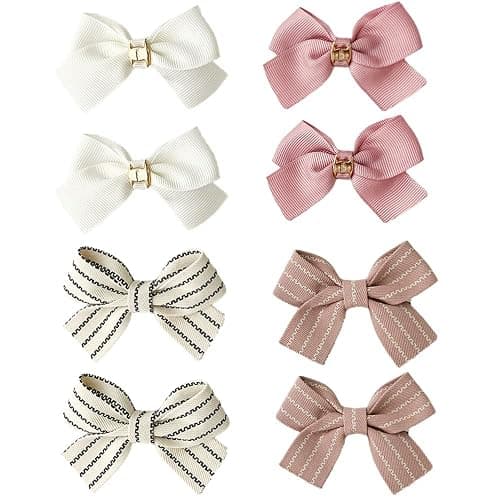 8PCS Baby Girl Dog Gift Wrap Hair Bow Clips Barrettes, Assorted Hair Accessories Alligator Clip for Little Girls Toddler Kids Teens - Image 1