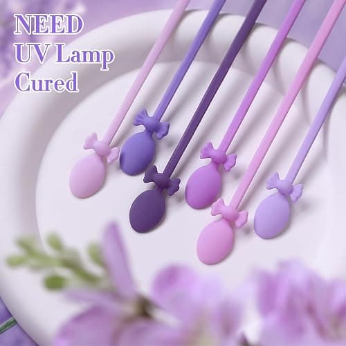 Double Rhythm 6 Pcs 15 ML Gel Polish Set Same Color Same Bottle Soak Off Gel Polish Kit Nail Art Manicure Salon DIY at Home for Women (Light Dark Purple Violet Rose Pink-T6-16) thumbnail 6