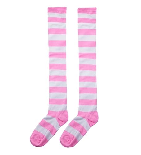 Women Striped Thigh High Socks Over Knee Socks Knee High Costume Stockings | Costume Accessory, Comfortable, Stretchy, Work Well for Cosplay Halloween Party, Witch Stockings, Fit Well thumbnail 3