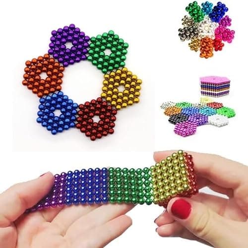 1000PCS 𝙈𝙖𝙜𝙣𝙚𝙩𝙞𝙘 Balls Building 3MM, 10 Colors Stress Relief Desk Toys for Adults, Fidget for Office, 3D Puzzle Sculpture Building Blocks, Creative Gift for 18+ Only. thumbnail 6