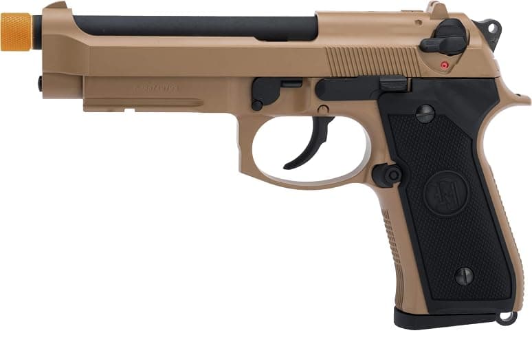 Evike Airsoft - KJW Metal M9A1 Gas Blowback Airsoft Pistol (Color: Tan) thumbnail 3
