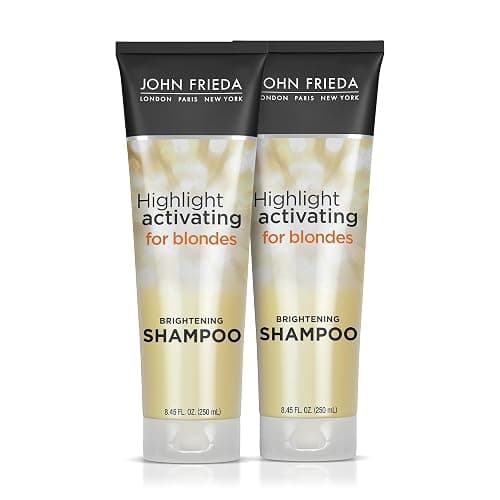 John Frieda Sheer Blonde Highlight Activating Shampoo, Brightening Shampoo for Blonde Hair, Maintains and Enhances Color, Removes Dulling Residue and Instantly Brightens Hair, 8.45 Oz, Pack of 2 - Image 1