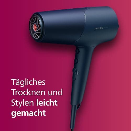 Philips Haartrockner 5000 Series, ThermoShield Technologie, Ionisierungsfunktion, 2.300 W, Metallic-Blau, mit 9-mm- und 11-mm-Stylingdüse, Volumendiffusor, BHD510/20 - BHD510/20 thumbnail 7