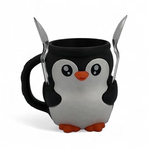 Ice Cream Pint Holder – Fits Standard Pints – Dual Spoon Sockets – Keeps Hands Warm – Fun Unique Designs with Vibrant Colors – Reusable Ice Cream Sleeve - Ramen Noodle Holder (Penguin) thumbnail 7