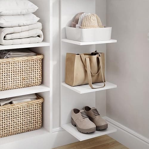 Vicco Étagère Paolo, Blanc, 30x190cm, pouvant être monté pour Le Rangement de Livres et d’Objets de décoration thumbnail 4