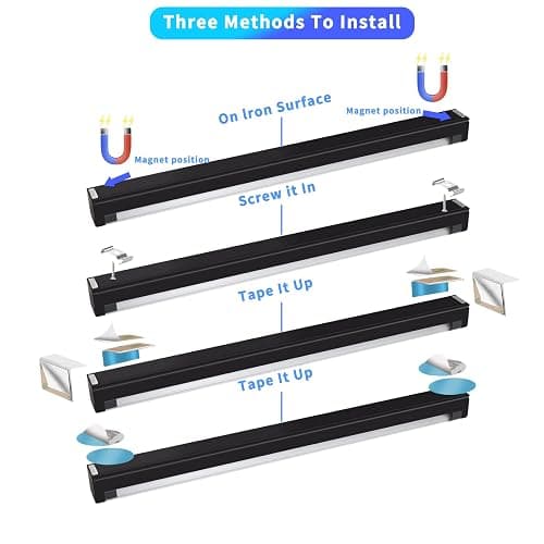 Black Light Bar 10W 1ft LED Blacklight for Fluorescent Tapestry Poster Body Paint Glow Party UV Strip Lights for Cabinet and Display Magnetic THLITURE 2 Pack thumbnail 2