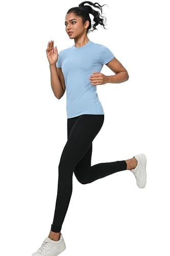 5-Pack Women's Compression Shirts Short Sleeve Workout Tops Athletic Baselayer Quick Dry Gym Yoga Running T-Shirt thumbnail 3
