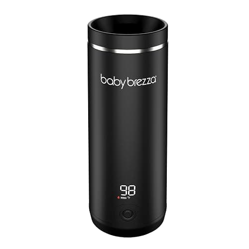 Baby Brezza Portable Warmer – 3X Faster Baby Bottle Warming - Travel Breastmilk and Formula Warmer - Safe, Even Heating - Up to 9oz - No Adapters, Black - Image 1