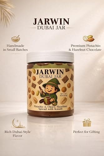 Velvet Chocolate Jarwin Dubai Dessert Jar – Pistachio Cream with Kunafa & Chocolate Hazelnut Layers, 10oz | Handmade Luxury Middle Eastern Sweet thumbnail 7