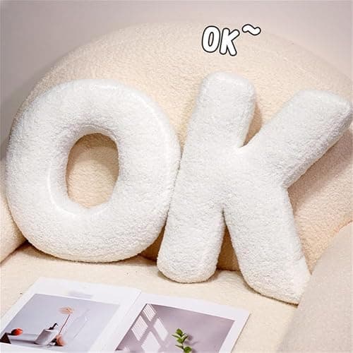 Shapeazy Letter Plush Pillow, Letter Hugging Throw Pillows, Decorative Initial Letter Shaped Throw Pillows for Bed Couch, Letter Pillows English Alphabet A to Z for Sofa Bedroom Living Room Decor (G) thumbnail 5
