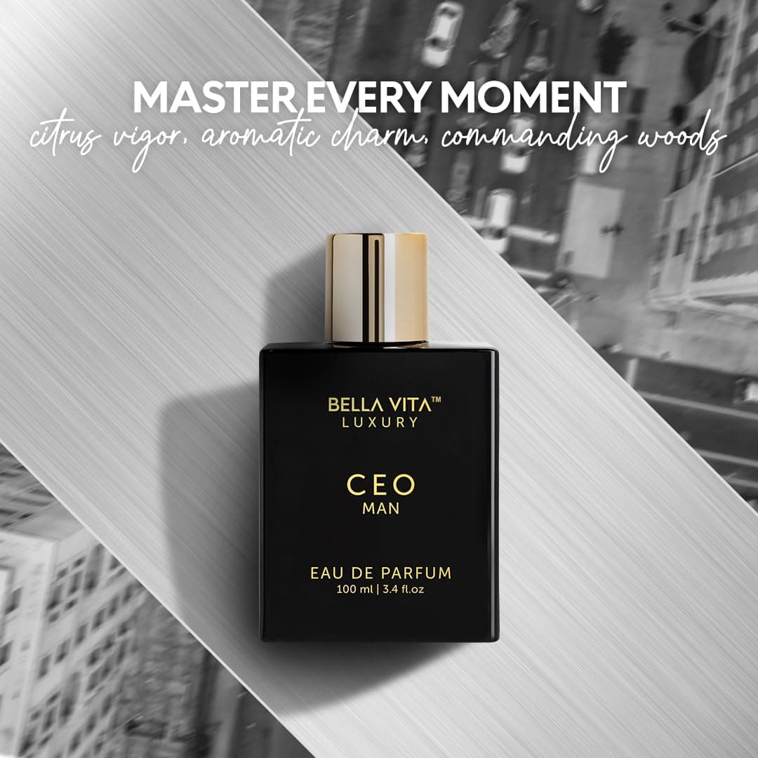 BellaVita Luxury CEO Man Perfume for Men (3.48 fl.oz) | Lasting Mens Cologne with Lemon, Lavender, Tonka & Agarwood | Mens Perfume Deodorant | Cologne Gifts for Men | Vegan Bold Mens Perfume thumbnail 2