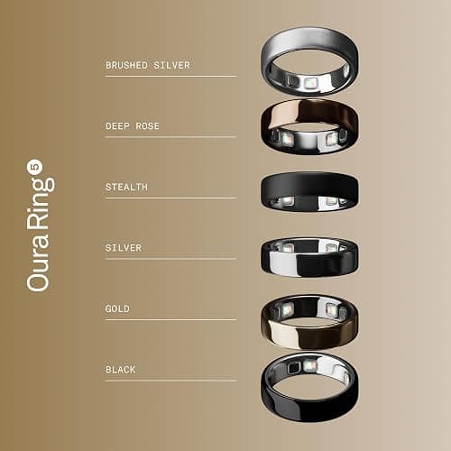 Oura Ring 5 - Gold - Size 8 - Smart Ring Health Tracker - Sleep, Activity, Women's Health, AI Advisor, 1 Week Battery Life, Oura App, Android & iOS Compatible thumbnail 8