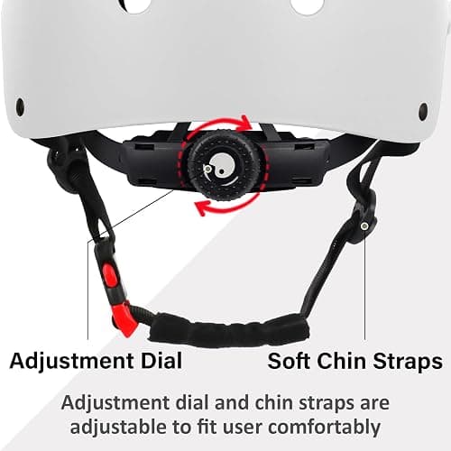 OUWOR Skateboard Bike Helmet, Lightweight Adjustable, Multi-Sport for Bicycle Skate Scooter, 3 Sizes for Adult Youth & Kids thumbnail 3