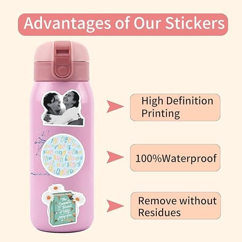 110 Pcs The Summer I Turned Pretty Classic TV Fashion Aesthetic Waterproof Vinyl Stickers for Adults for Birthday Party Supplies Decoration Favors for Water Bottles Laptop Suitcase thumbnail 5