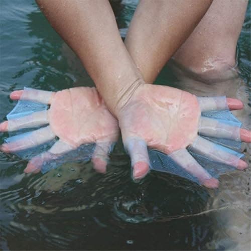 EXCEREY Silicone Swimming Gloves for Men Women Aquatic Training 2 Pairs thumbnail 7