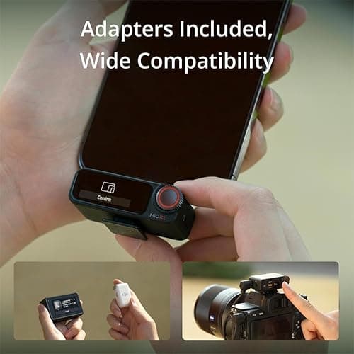 DJI Mic 2 (2 TX + 1 RX + Charging Case), All-in-one Wireless Microphone, Intelligent Noise Cancelling, for iPhone, Android, Camera Bundle with, 2X Turnstile Omnidirectional Condenser Lavalier thumbnail 6