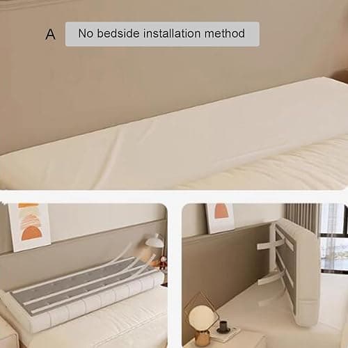 KRDBD Headboard Pillow Upholstered Wall Panels,Wall Mounted Headboard,Support Bolster Cushion,for Sitting in Bed Reading and Resting Bedroom Living Room (Milk Coffee Color,59in*24in) thumbnail 6
