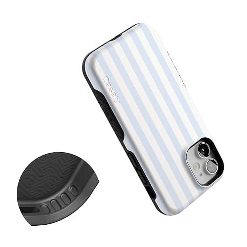 Casely iPhone 12 Mini Case | Blue Stripes | Sunday Best | Bold Protective Design | Compatible with MagSafe thumbnail 5