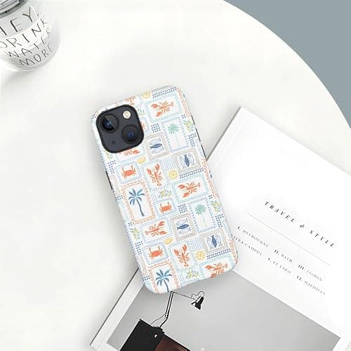 Case for iPhone 15,Fits Frosted Case Design for Girl Women,Coastal Fish Summer Cute Stamp thumbnail 4