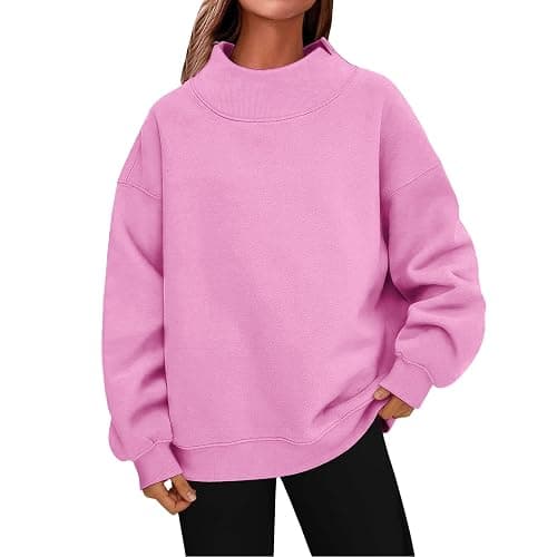 BAOQIN Mock Neck Sweatshirt For Women | Oversized Turtleneck Sweater, Long Sleeve Fleece Pullover Tops, Fall Fashion Clothes - Image 1