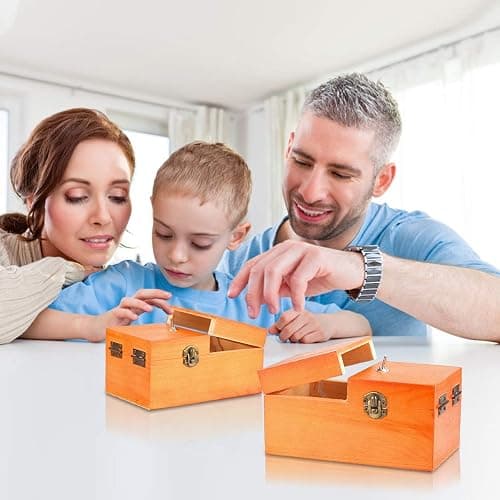 Calary Useless Box Turns Itself Off In Wooden Storage Box Alone Machine Fully Assembled in Box Gifts for Adults and Children thumbnail 2