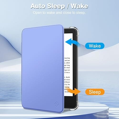 Fintie Slim Case for 6" Kindle (11th Generation-2024/2022 Release), Ultra Clear Soft Flexible Transparent TPU Back Cover Light Shell Auto Wake/Sleep for Kindle 2024/2022 11th Gen, Ultramarine thumbnail 3