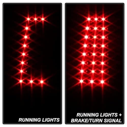 ACANII - For Black Smoke 1999-2002 Chevy Silverado GMC Sierra [C-Shape] LED Tail Lights Lamps thumbnail 6