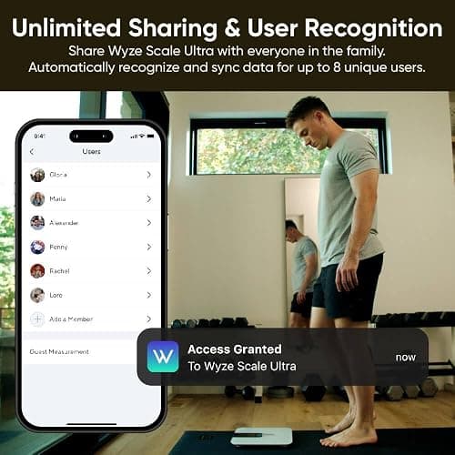 Wyze Scale Ultra, Smart Scale with 4.3" Color Display, Digital Scale for Body Weight BMI Muscle Mass, Heart Rate Monitor, Wi-Fi & Bluetooth Weight Scale with Baby/Pet/Luggage Mode, 400lbs thumbnail 6