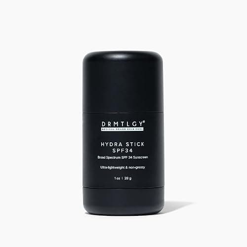 DRMTLGY Bar Sunscreen Stick SPF 34 – Invisible, Mess-Free Face & Body Mineral Hydra Stick with Squalane, Aloe & Coconut Oil – Water-Resistant Broad Spectrum Sun Screen for All Skin Types - Image 1