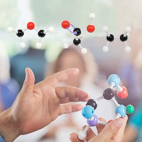 RELIANCER Molecular Model Kit,444PCS Organic Molecular Chemistry Set w/C60,Atoms,Bonds,Molecular Structures Building Kit for Chemistry Learning,STEM Science Kits for Teachers,Students,Young Scientists thumbnail 9
