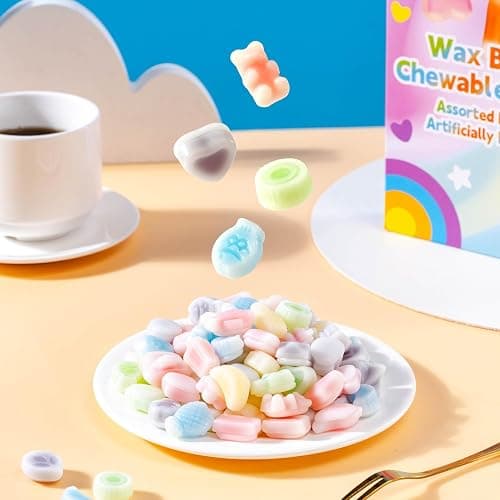 Halfoma Wax Bottle Chewable Candy, with Various Fruit-flavored Syrups in the Middle, Boxed, 58g, 32 Candies thumbnail 6