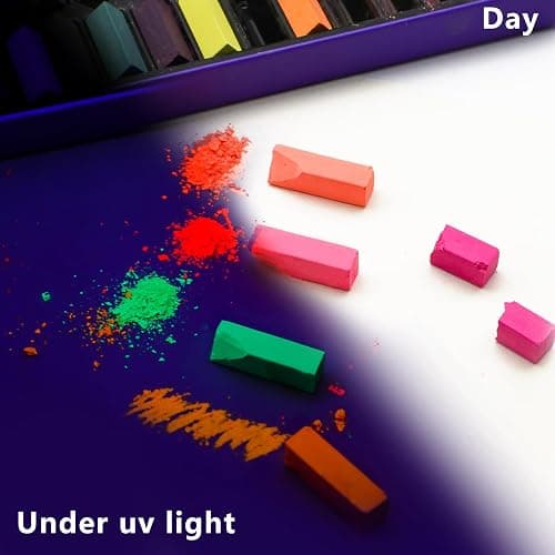 Artecho Soft Pastels, 50pcs, 48 Colors | 4 Fluorescent Colors, Extra Free Black & White, Square Chalk, For Drawing, Blending, Layering, Shading thumbnail 5
