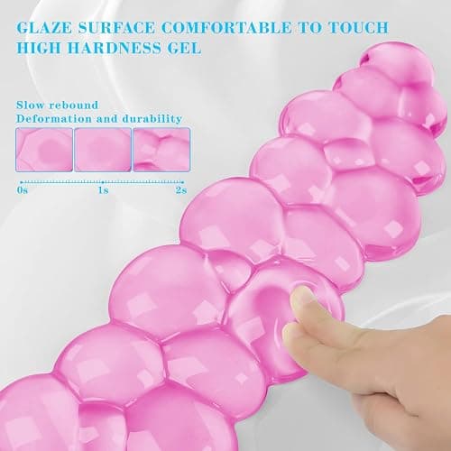 Gel Cloud Keyboard and Mouse Wrist Rest, Cute Wrist Support and Arm Support Keyboard Rest for Keyboard and Mouse Typing Pain Relief，Suitable for Office/Computer/Laptop/Gaming (Pink) - Pink thumbnail 6