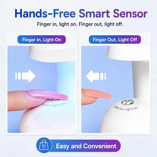Beetles Mini UV Light for Gel Nails Flash Curing Innovative with Smart | Sensor for Easy and Fast Extension System, Portable Manicure UV LED Light for Gel Nail Polish DIY Nail Art thumbnail 5