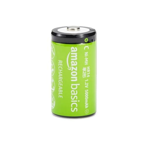 Amazon Basics 4-Pack Rechargeable C Cell NiMH Batteries, 5000 mAh, Pre-Charged, Low Self Discharge, Recharge up to 1000x Times thumbnail 2