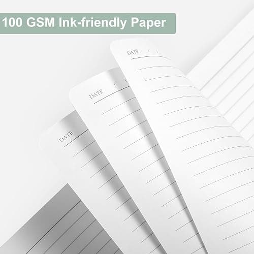 CAGIE Lined Journal Notebook for Women Men 320 Pages 100 Gsm Paper Thick Journaling Notebooks A5 Leather Journals for Writing Hardcover Journal Supplies for Work Note Taking Diary, 5.7x8.3 In, Green thumbnail 7