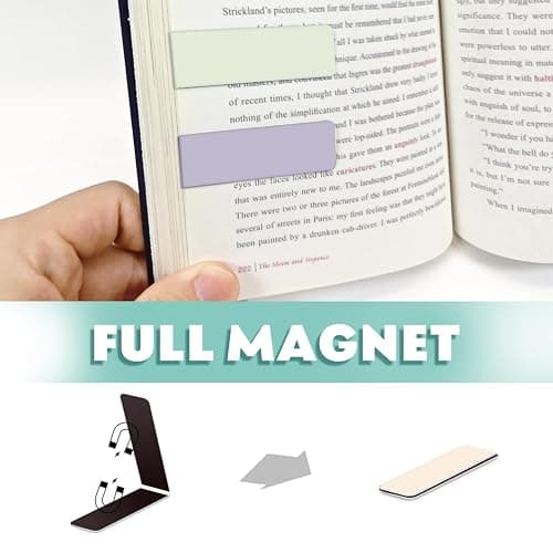 15 Pieces Bookmark, Magnetic Bookmarks for Women, Men, Book Lovers, Bookmarks Bulk for Students Teachers Reading, Morandi Color Bookmark thumbnail 3