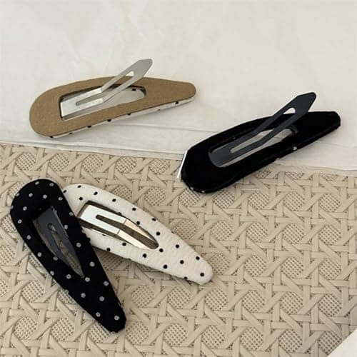4PCS Hair Accessories for Women Black White Dot Hair Pins for Women Hair Clips Small for Styling Festival Accessories ﻿ thumbnail 6