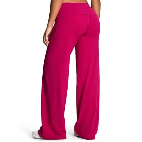 Aoxjox Women's Athlenza Fold Over Waist Yoga Pants | straight leg yoga pants,fold over waist,multiple inseam,no front seam, ultra soft lumastretchâ„¢ fabric, workout & yoga, casual - Image 1