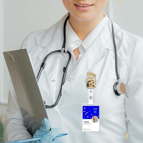 Kimoli Funny Nurse Badge Reel Cute Dog Nursing Badge Reel Retractable Positive and Inspirational Id Card Holder with Clip for Rn Healthcare Doctor Nurse Dog Lovers Gifts thumbnail 7