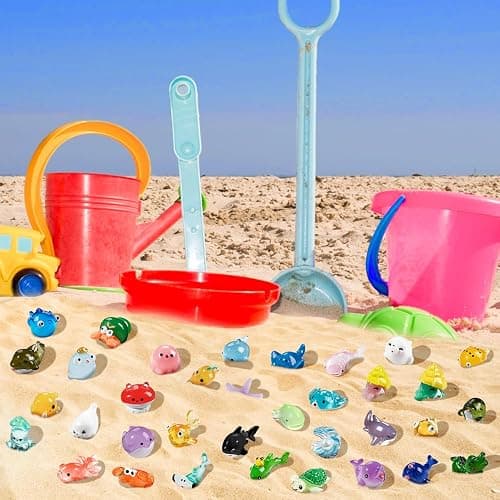 DIYDEC 36pcs Mini Ocean Resin Animals Tiny Sea Animals Figurines Marine Miniature Plastic Animals Aquarium Ornaments Decorations for DIY Fish Tank Potted Micro Fairy Garden Dollhouse thumbnail 5
