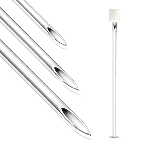 BodyJ4You 10PC Piercing Needles 18G - Sterile Disposable Sharp Surgical Stainless Steel - Nose Septum Ear Tragus Helix Labret Nipple Lip Navel thumbnail 2