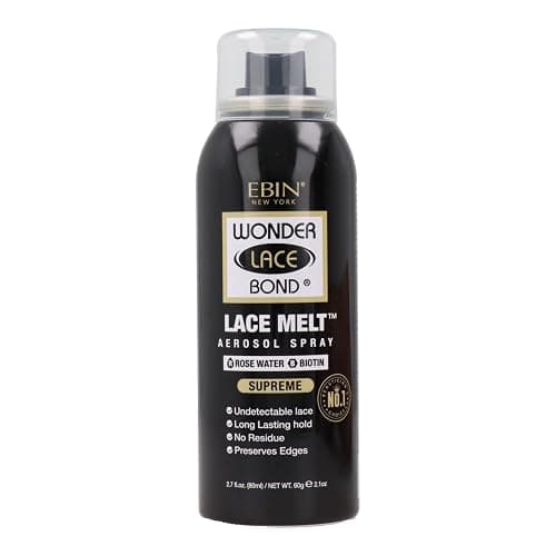 EBIN NEW YORK Wonder Lace Bond Melt Aerosol Spray, 2.7 Fl Oz | Extra Firm Hold, with Rose Water & Biotin, Sweat Resistant, Vitamin E & Silk Protein, Long Lasting - Image 1