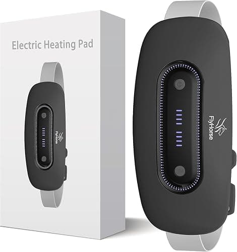 Portable Cordless Menstrual Heating Pad with 4 Heat Levels and 4 Massage Modes,Electric, Fast Large Heating Belly Wrap Belt (Black) - Image 1