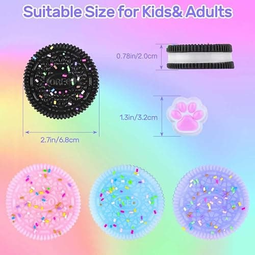 Taba Squishy Fidget Toys,Cookie Taba Squishy Toys,Ultra-Soft Stress Relief Toys for Kids Adult,Sensory Toys with Cute Design,Anxiety Relief Party Favors thumbnail 2