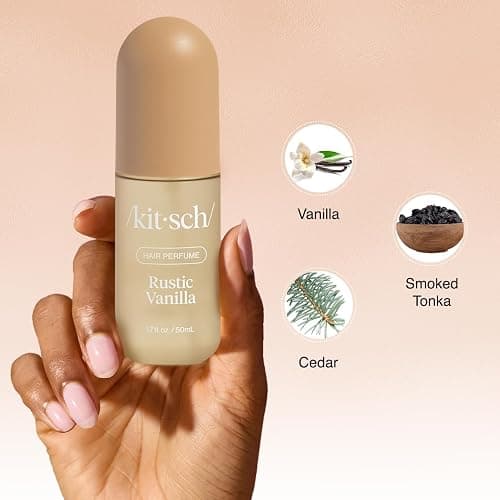 Kitsch Hair Perfume for Women - Rustic Vanilla | Clean, Deodorizing & Patented Odor-Eliminating Technology Hair Spray & Body Mist - Freshen Hair, Pillows - Warm Tonka, Vanilla & Cedar Blend - 50 mL thumbnail 6