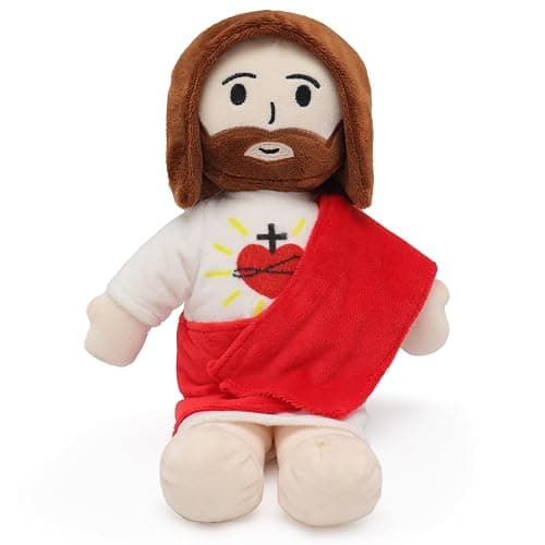 Yelakey 13" Jesus Plush Toy Heart of Jesus Plushie Savior Stuffed Doll for Church Sunday School Religious Easter Gift for Children Kids thumbnail 4