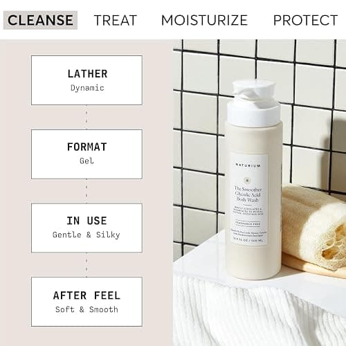 Naturium The Smoother Glycolic Acid Exfoliating Body Wash | With an AHA Blend of Glycolic & Lactic Acids, For Rough, Uneven Skin | 16.9 FL OZ / 500 ml thumbnail 3