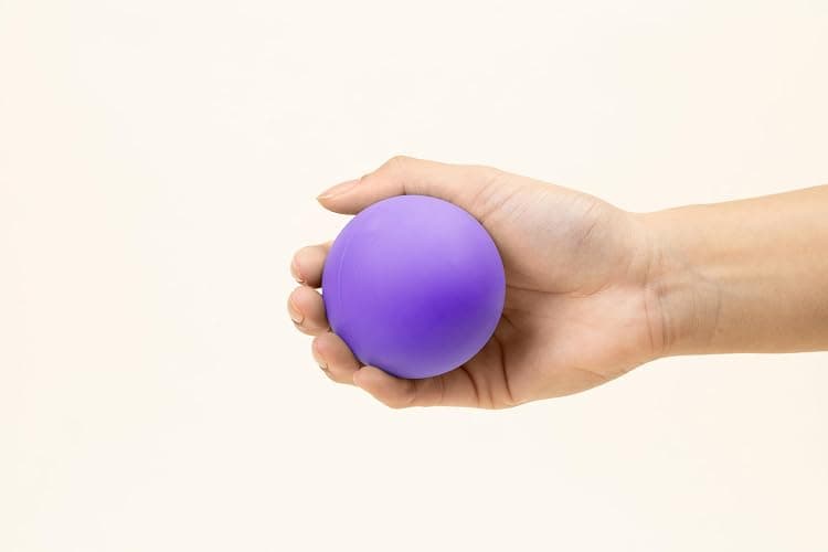 Posture Magic Massage Ball Kit for Myofascial Trigger Point Release & Deep Tissue Massage - Set of 6 - Large Foam/Small Foam/Lacrosse/Peanut/Spiky/Hand Exercise Ball (Purple) thumbnail 8