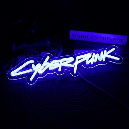 WonderfulLife Game Cyberpunk Neon Sign for Game Zone Decor,Shooting Games Led Lights for Man Cave Gaming Room Internet Bar or Bedroom Decoration.5V USB Powered,Easy Hanging. - Image 1